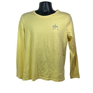 Guy Harvey L Yellow Long Sleeve Sea Turtle Graphic T-Shirt y2k classic spring
